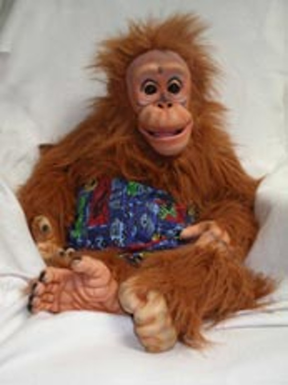 A monkey puppet